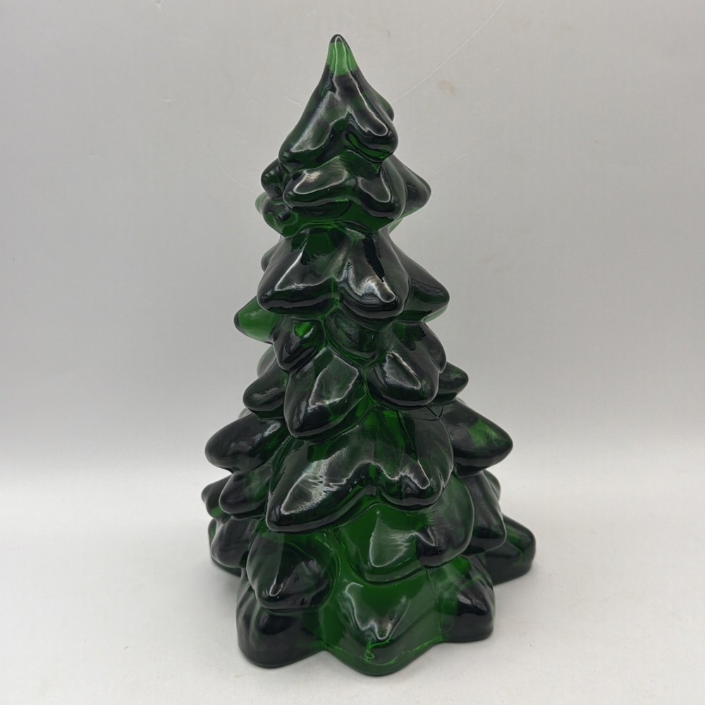 Mosser Glass Christmas Holiday Tree 8" Hunter Green Vintage